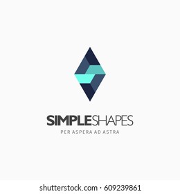 Modern colorful abstract vector logo or element design. Best for identity and logotypes. Simple shape.
