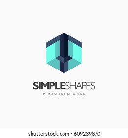 Modern colorful abstract vector logo or element design. Best for identity and logotypes. Simple shape.
