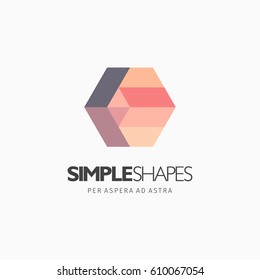 Modern colorful abstract vector logo or element design. Best for identity and logotypes. Simple shape.