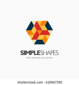Modern colorful abstract vector logo or element design. Best for identity and logotypes. Simple shape.