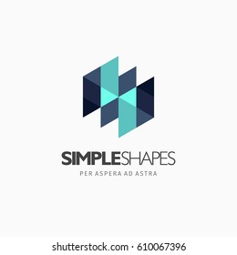 Modern colorful abstract vector logo or element design. Best for identity and logotypes. Simple shape.