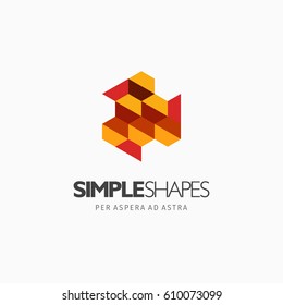 Modern colorful abstract vector logo or element design. Best for identity and logotypes. Simple shape.
