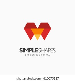 Modern colorful abstract vector logo or element design. Best for identity and logotypes. Simple shape.
