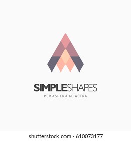 Modern colorful abstract vector logo or element design. Best for identity and logotypes. Simple shape.
