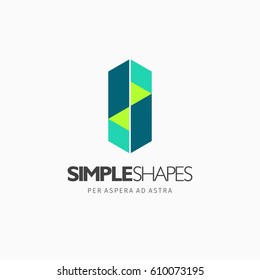 Modern colorful abstract vector logo or element design. Best for identity and logotypes. Simple shape.
