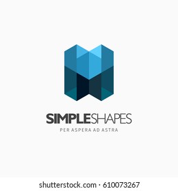 Modern colorful abstract vector logo or element design. Best for identity and logotypes. Simple shape.
