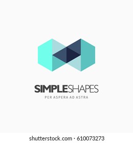 Modern colorful abstract vector logo or element design. Best for identity and logotypes. Simple shape.
