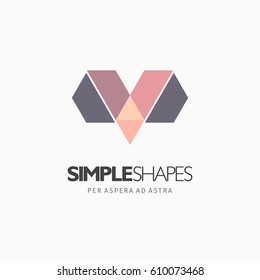 Modern colorful abstract vector logo or element design. Best for identity and logotypes. Simple shape.
