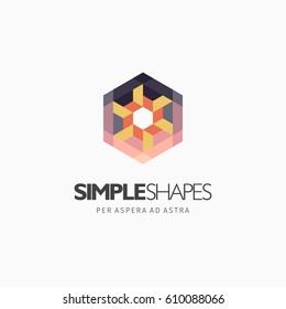 Modern colorful abstract vector logo or element design. Best for identity and logotypes. Simple shape.

