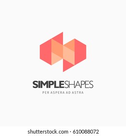 Modern colorful abstract vector logo or element design. Best for identity and logotypes. Simple shape.

