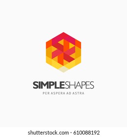 Modern colorful abstract vector logo or element design. Best for identity and logotypes. Simple shape.
