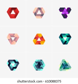 Modern colorful abstract vector logo or element design. Best for identity and logotypes. Simple shape.
