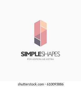 Modern colorful abstract vector logo or element design. Best for identity and logotypes. Simple shape.
