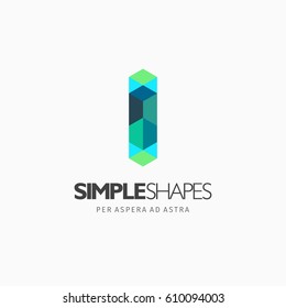 Modern colorful abstract vector logo or element design. Best for identity and logotypes. Simple shape.
