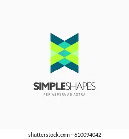 Modern colorful abstract vector logo or element design. Best for identity and logotypes. Simple shape.
