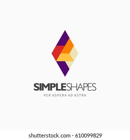Modern colorful abstract vector logo or element design. Best for identity and logotypes. Simple shape.
