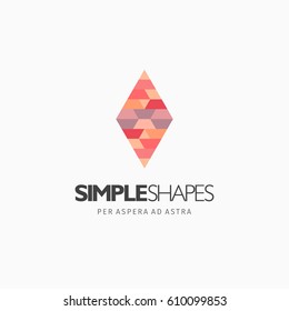 Modern colorful abstract vector logo or element design. Best for identity and logotypes. Simple shape.
