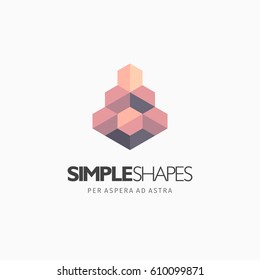 Modern colorful abstract vector logo or element design. Best for identity and logotypes. Simple shape.
