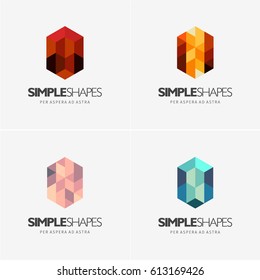 Modern colorful abstract vector logo or element design. Best for identity and logotypes. Simple shape.
