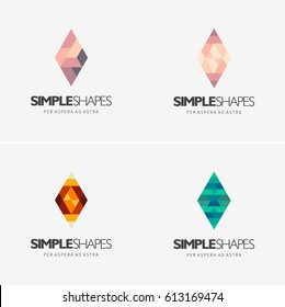 Modern colorful abstract vector logo or element design. Best for identity and logotypes. Simple shape.
