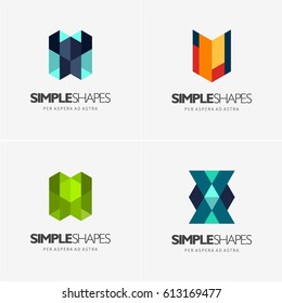Modern colorful abstract vector logo or element design. Best for identity and logotypes. Simple shape.
