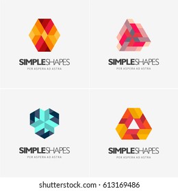 Modern colorful abstract vector logo or element design. Best for identity and logotypes. Simple shape.
