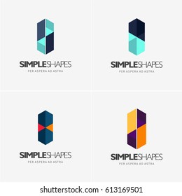 Modern colorful abstract vector logo or element design. Best for identity and logotypes. Simple shape.
