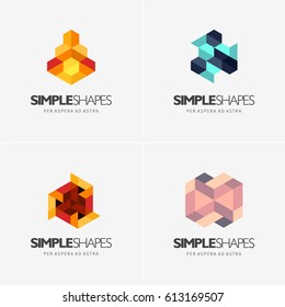 Modern colorful abstract vector logo or element design. Best for identity and logotypes. Simple shape.
