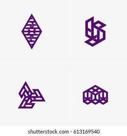 Modern colorful abstract vector logo or element design. Best for identity and logotypes. Simple shape.
