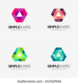 Modern colorful abstract vector logo or element design. Best for identity and logotypes. Simple shape.
