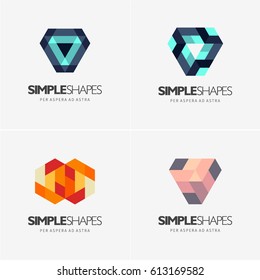 Modern colorful abstract vector logo or element design. Best for identity and logotypes. Simple shape.
