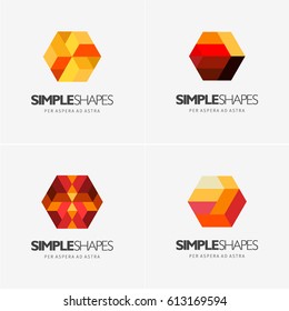 Modern colorful abstract vector logo or element design. Best for identity and logotypes. Simple shape.
