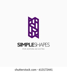 Modern colorful abstract vector logo or element design. Best for identity and logotypes. Simple shape.
