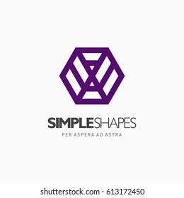 Modern colorful abstract vector logo or element design. Best for identity and logotypes. Simple shape.
