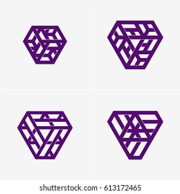 Modern colorful abstract vector logo or element design. Best for identity and logotypes. Simple shape.

