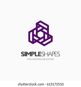 Modern colorful abstract vector logo or element design. Best for identity and logotypes. Simple shape.
