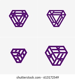 Modern colorful abstract vector logo or element design. Best for identity and logotypes. Simple shape.

