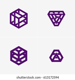Modern colorful abstract vector logo or element design. Best for identity and logotypes. Simple shape.

