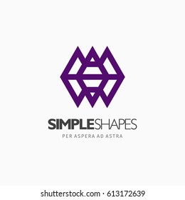 Modern colorful abstract vector logo or element design. Best for identity and logotypes. Simple shape.
