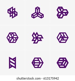 Modern colorful abstract vector logo or element design. Best for identity and logotypes. Simple shape.
