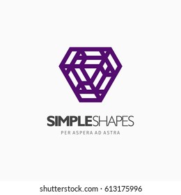 Modern colorful abstract vector logo or element design. Best for identity and logotypes. Simple shape.
