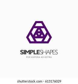 Modern colorful abstract vector logo or element design. Best for identity and logotypes. Simple shape.
