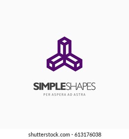 Modern colorful abstract vector logo or element design. Best for identity and logotypes. Simple shape.

