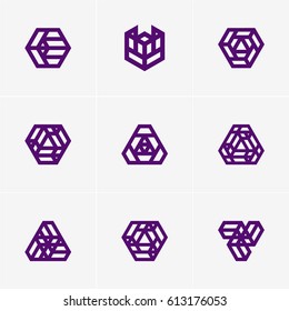 Modern colorful abstract vector logo or element design. Best for identity and logotypes. Simple shape.
