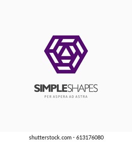 Modern colorful abstract vector logo or element design. Best for identity and logotypes. Simple shape.
