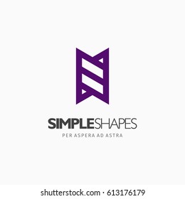 Modern colorful abstract vector logo or element design. Best for identity and logotypes. Simple shape.
