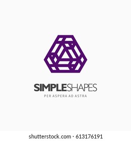 Modern colorful abstract vector logo or element design. Best for identity and logotypes. Simple shape.
