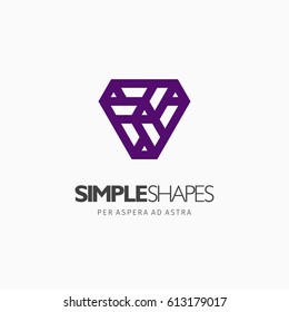 Modern colorful abstract vector logo or element design. Best for identity and logotypes. Simple shape.
