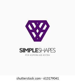 Modern colorful abstract vector logo or element design. Best for identity and logotypes. Simple shape.
