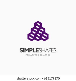 Modern colorful abstract vector logo or element design. Best for identity and logotypes. Simple shape.
